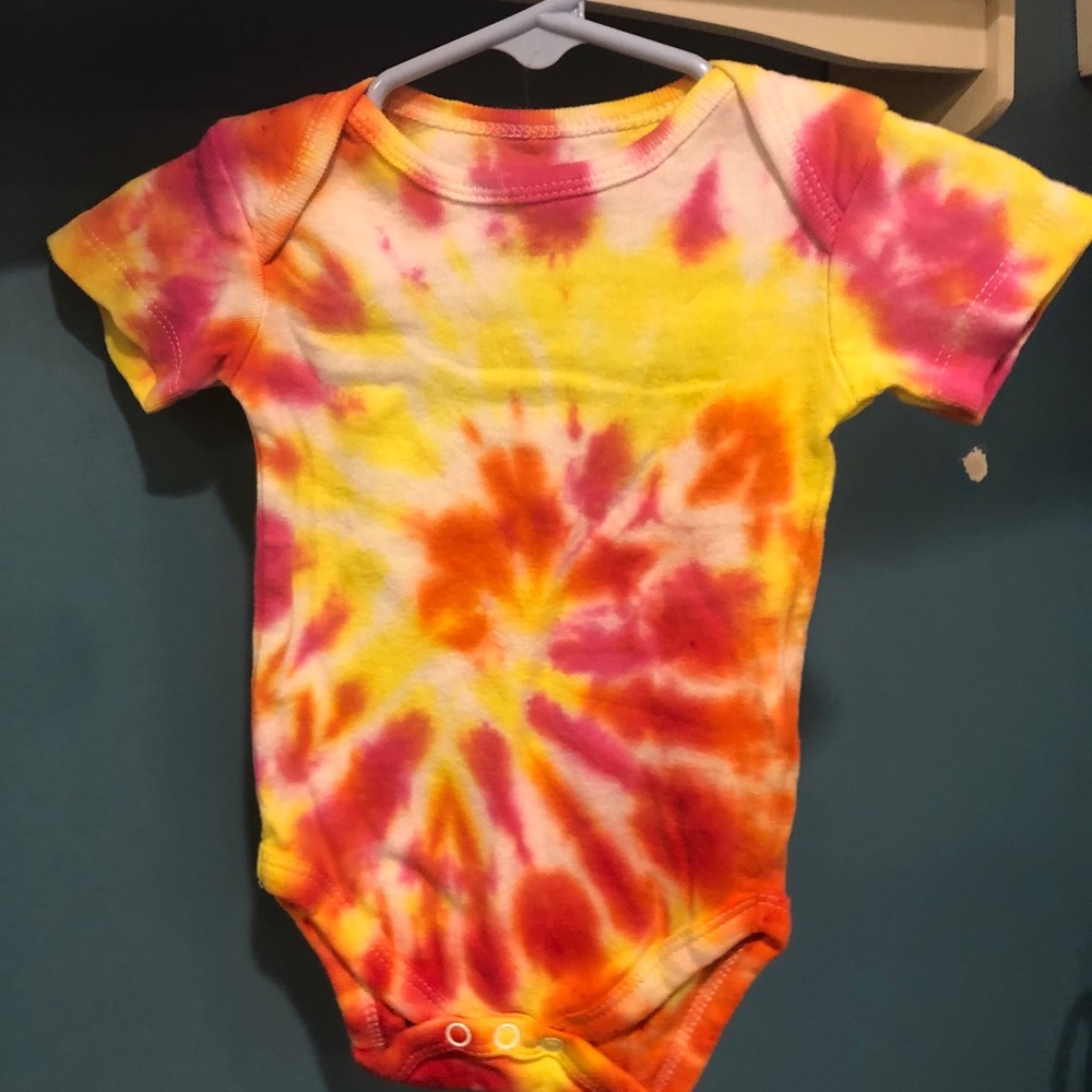 Hand-Made Tie-Dye Onesie for Baby (one of a kind)